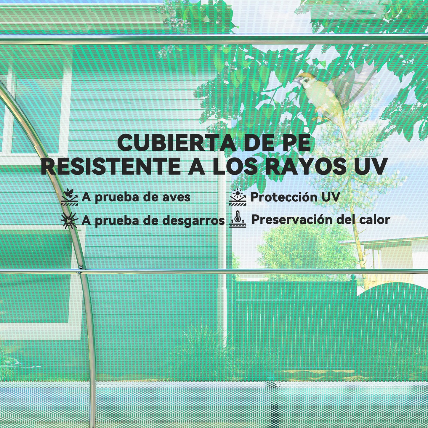 Outsunny Invernadero De Exterior 4,5x2x2 M Con Paredes Laterales Enrollables_5