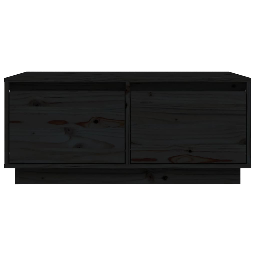 Mesa De Centro De Madera Maciza De Pino Negro 80x50x35 Cm_4