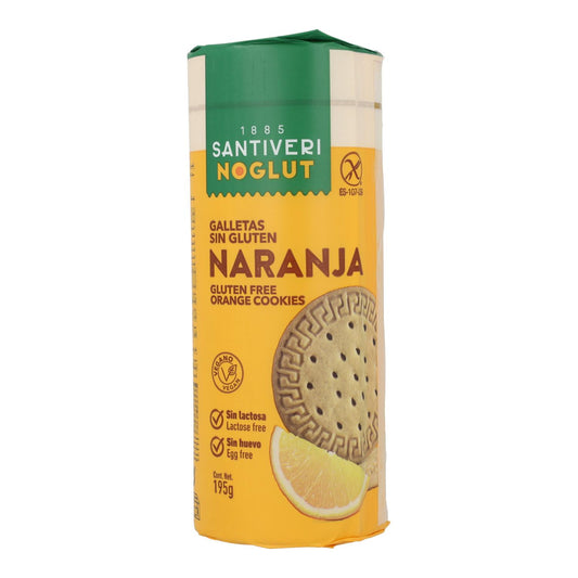 Galletas sabor Naranja Sin Gluten Santiveri Noglut 195 g