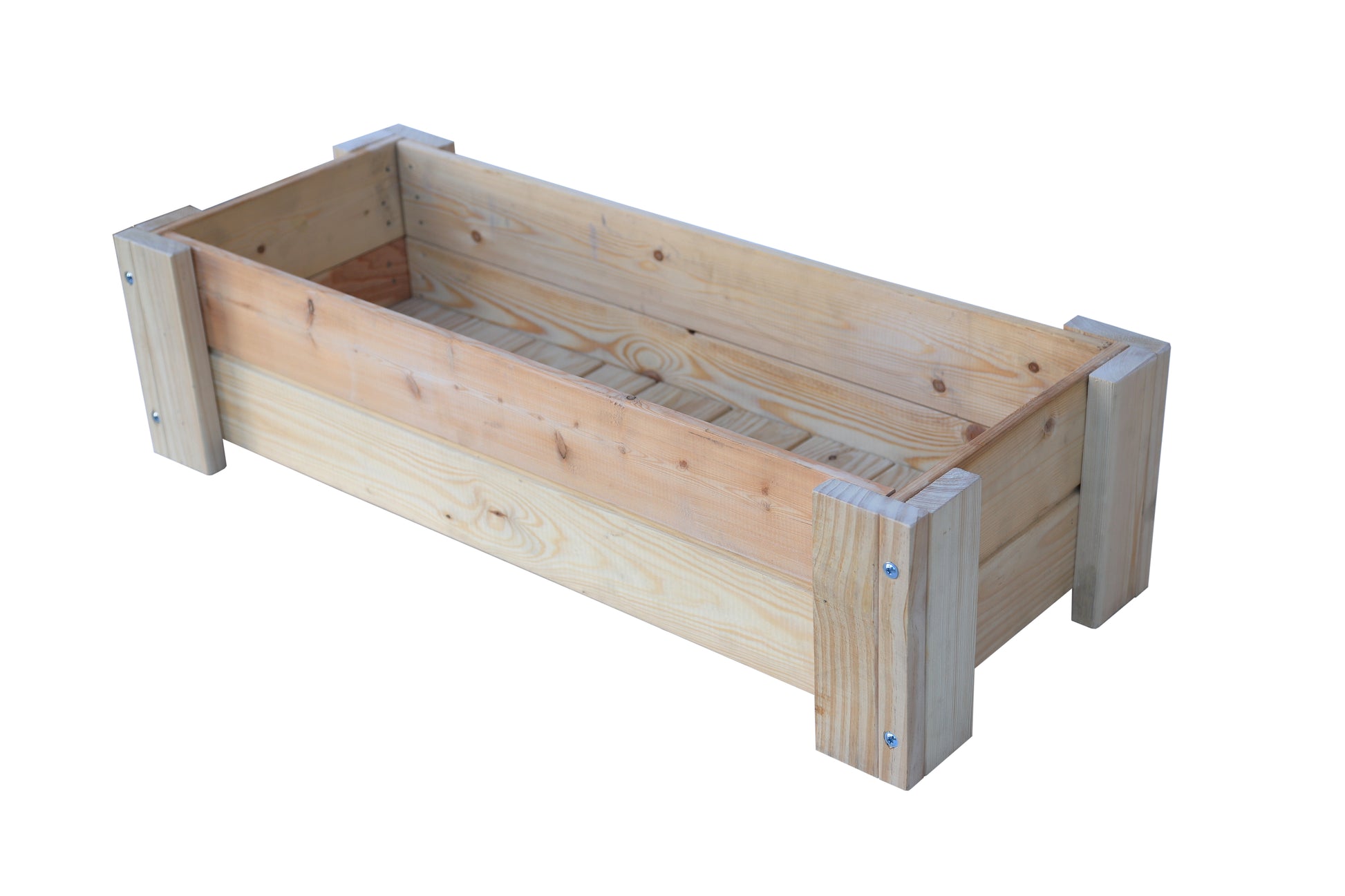Mesa De Cultivo la Vega De Madera Natural De 99 X 39 X 25 Cm 50l + Bolsa Geotextil, Huerto Urbano Para Interior..