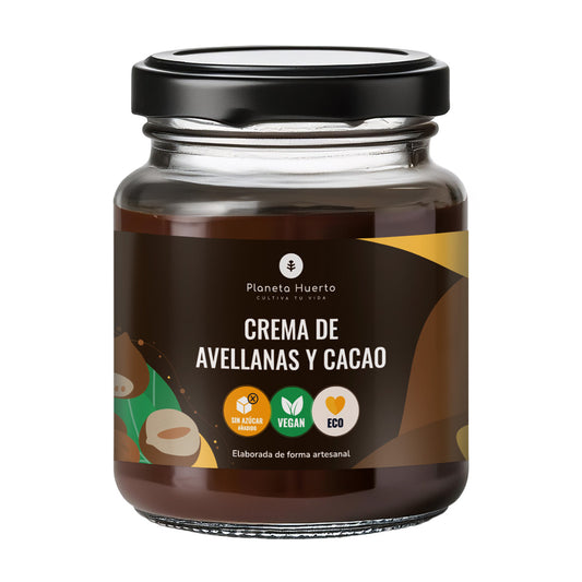 Crema de avellanas y cacao sin azúcares añadidos ECO Planeta Huerto 230 g