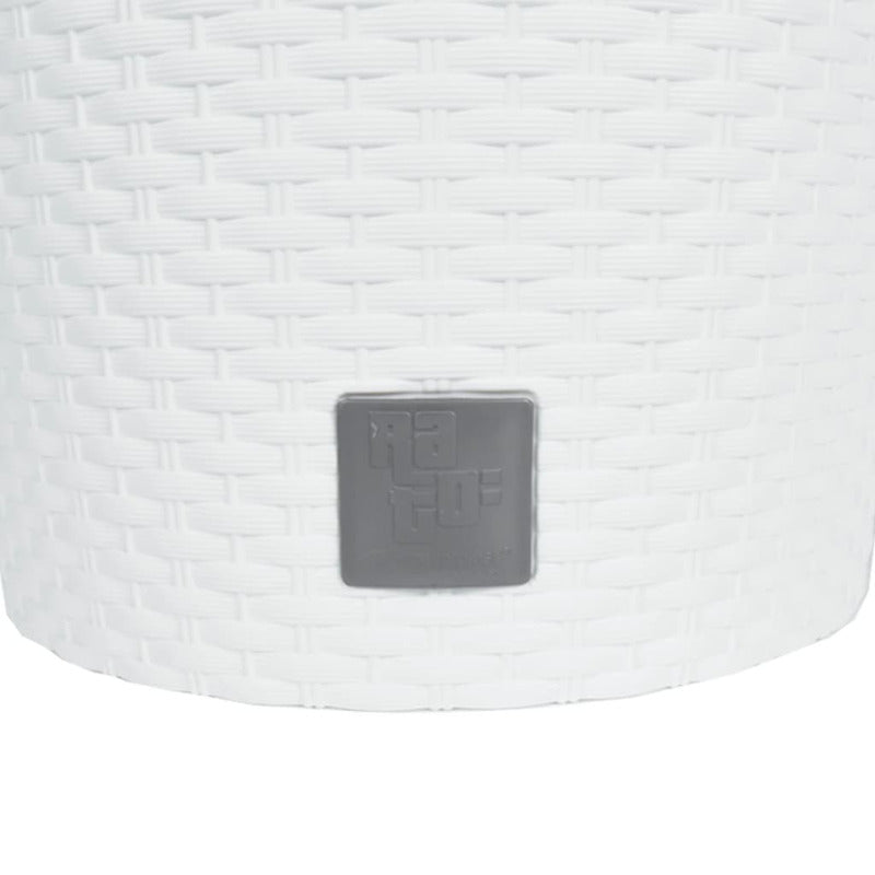 Vidaxl Macetero Con Interior Extraíble Pp Ratán Blanco 15/15,3 L_5