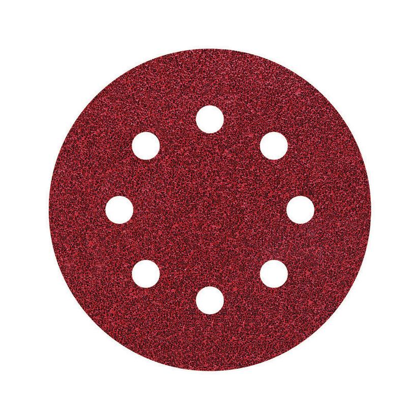 25 discos adhesivos de lijar perforadas Ø 125 mm Wolfcraft Grano 120
