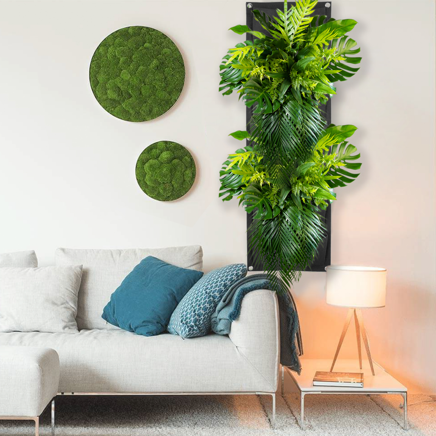 Jardín Vertical De Fieltro Para Crecimiento De Plantas 30x100cm Con 7 Bolsillos 2-pack_4