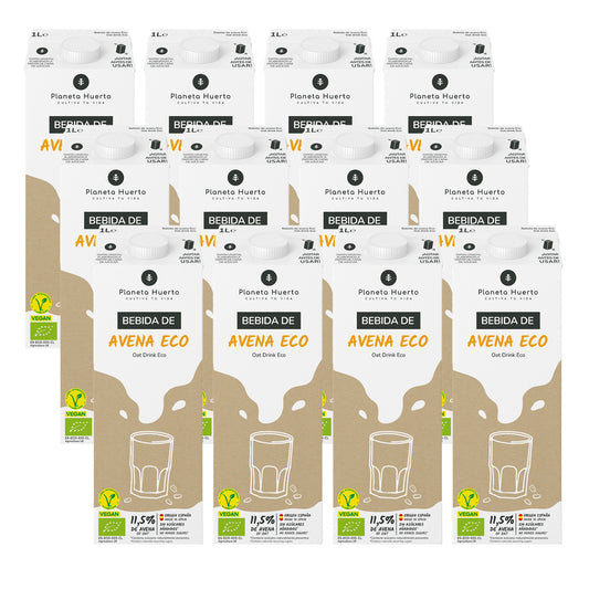 Pack 12 x bebida de avena ECO Planeta Huerto 1L