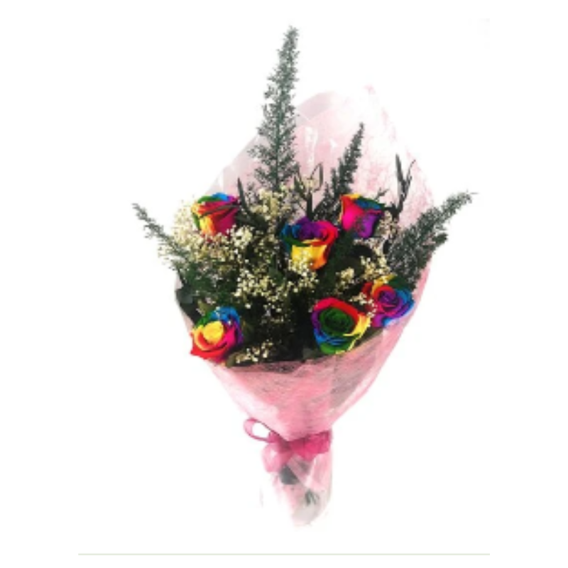 Mundo Eterno Ramo De 6 Rosas Eternas Multicolor_0