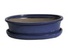 Tiesto Oval Azul Con Plato 31x25x8cm