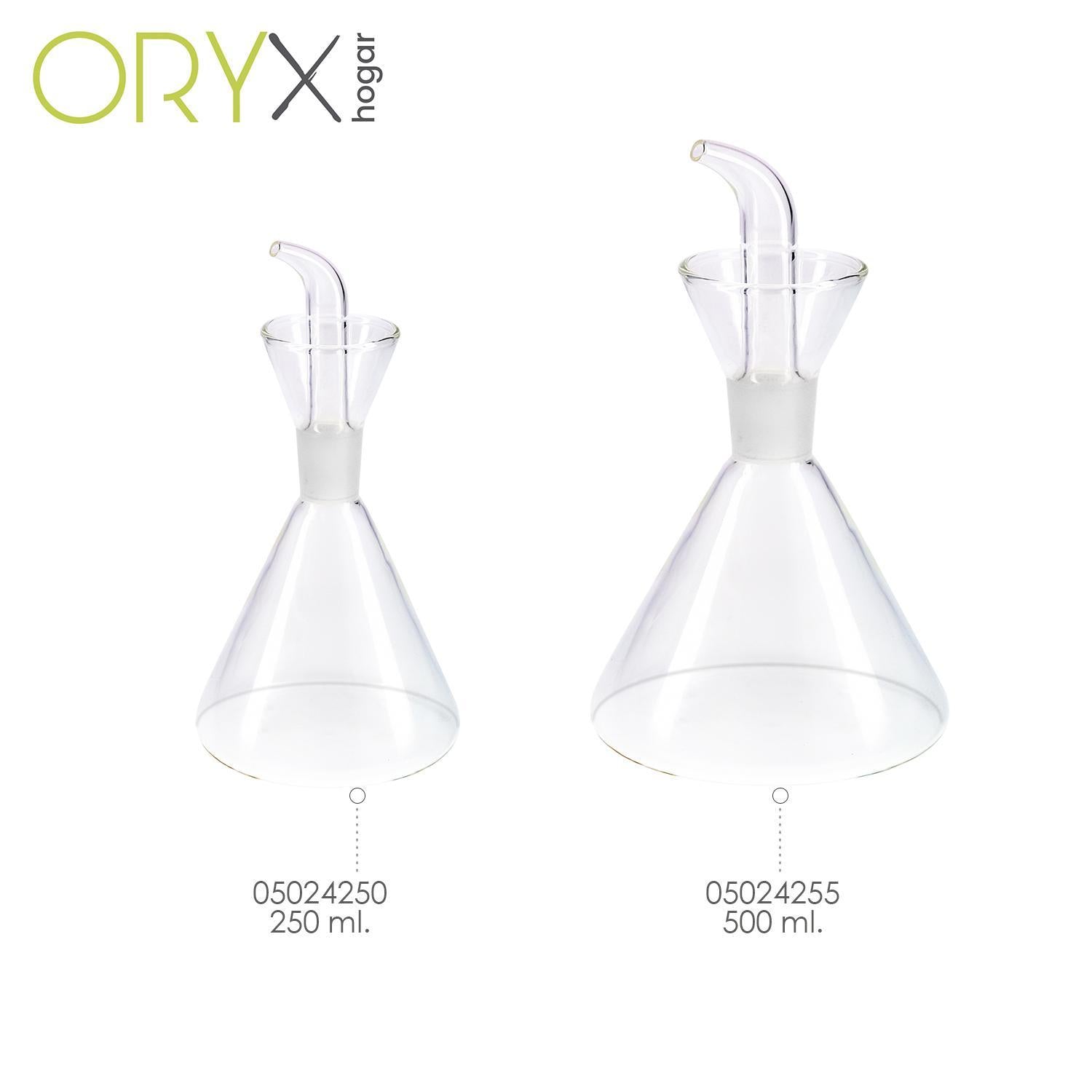 Aceitera De Cristal Con Sistema  Antigoteo, Capacidad 500 Ml.