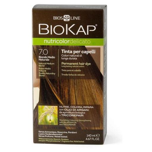 Tinte Rubio Medio Natural Delicato Dye 7.00 Biokap 140 ml