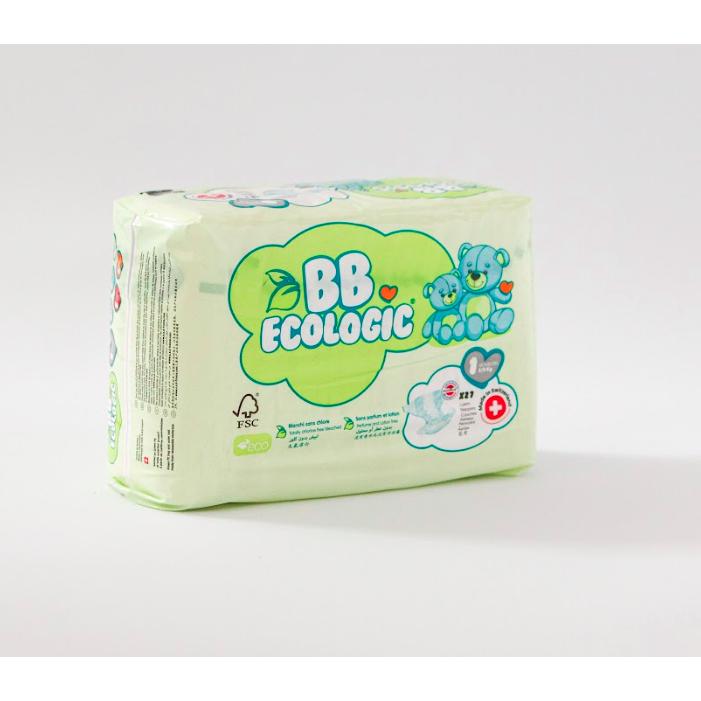 Pañales ecológicos BBECOLOGIC Talla 1 New Born 27uds