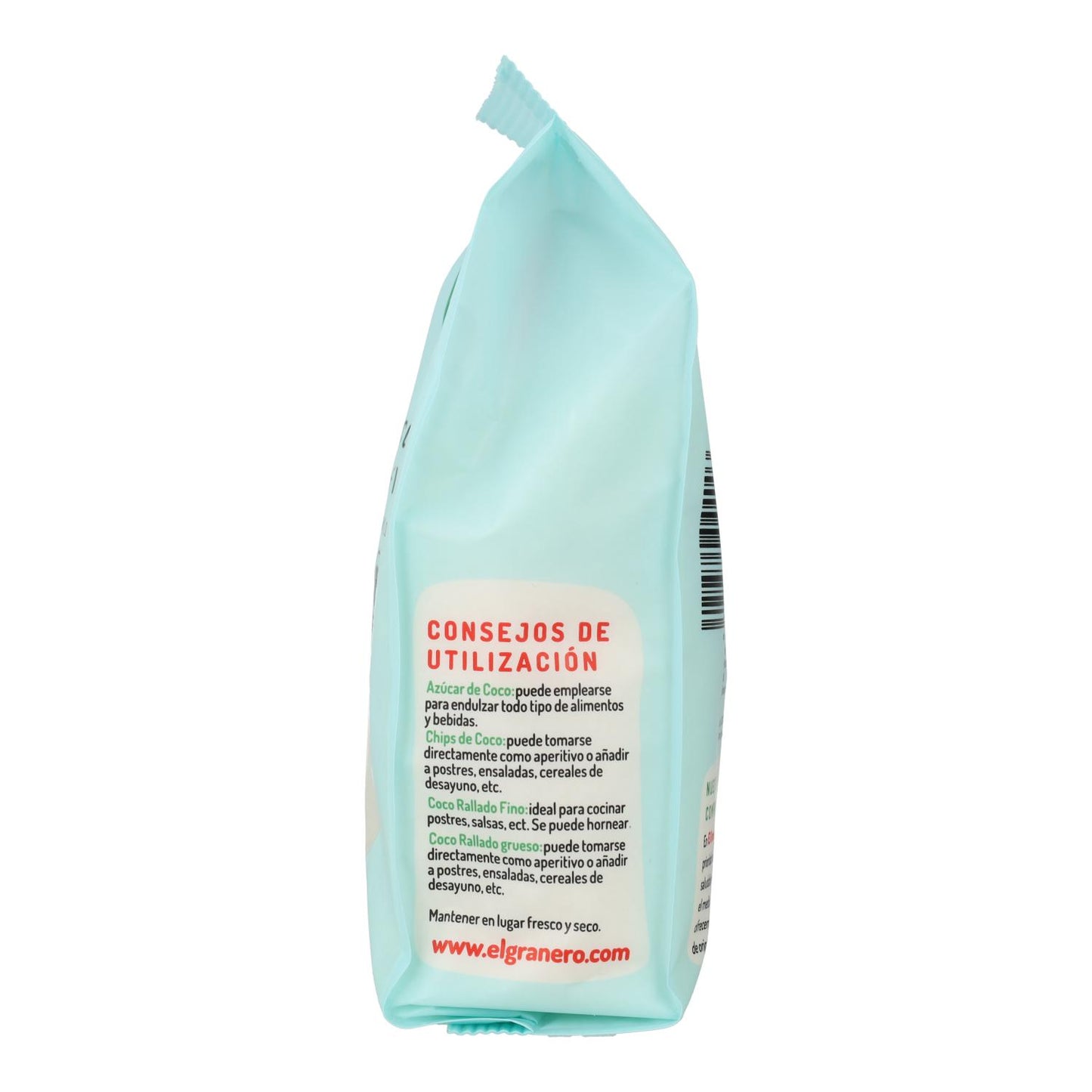 Coco Rallado Fino Bio El Granero, 200 g