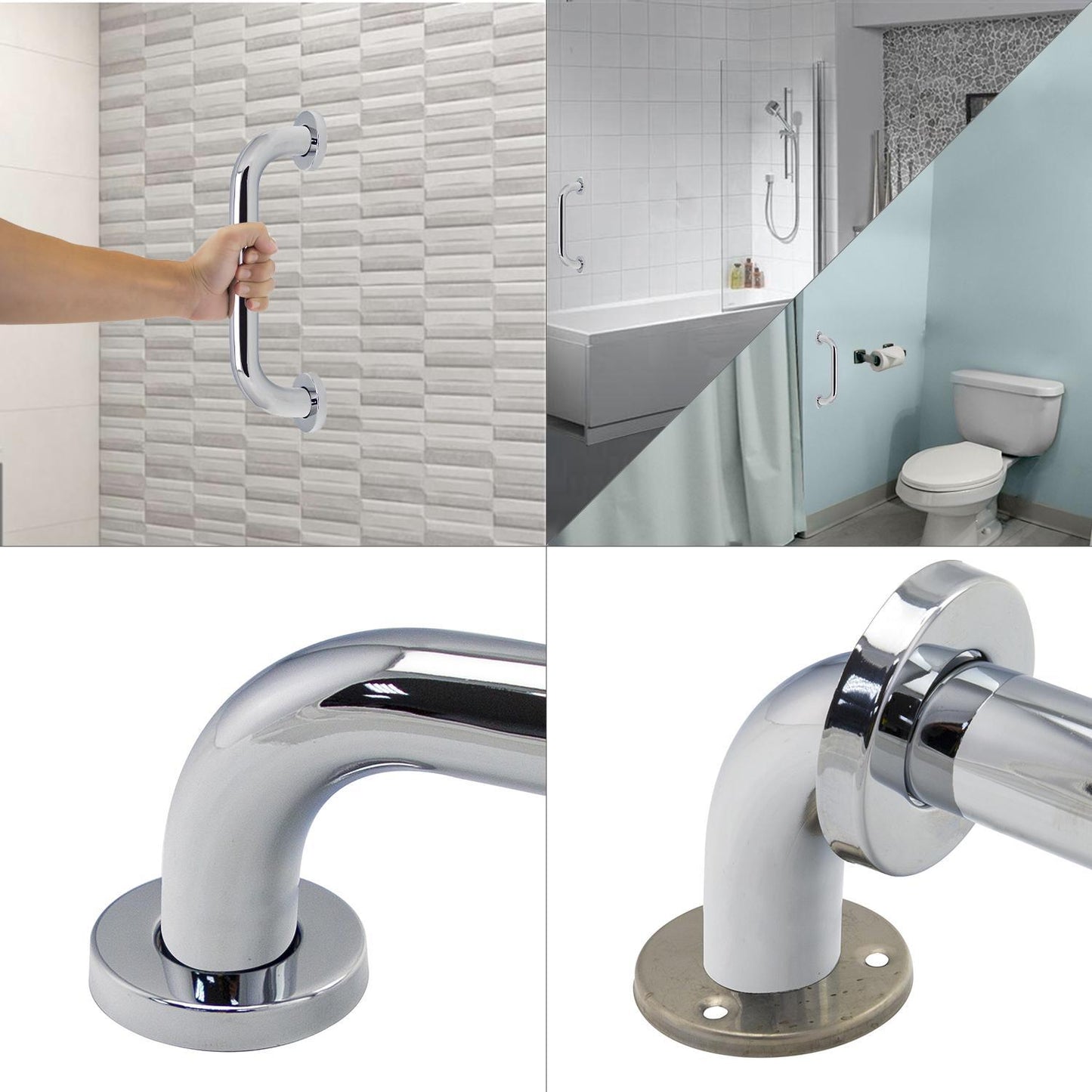 Agarre Ducha Maurer Cromo Brillo Ø 32 Mm. Longitud 30 Cm.