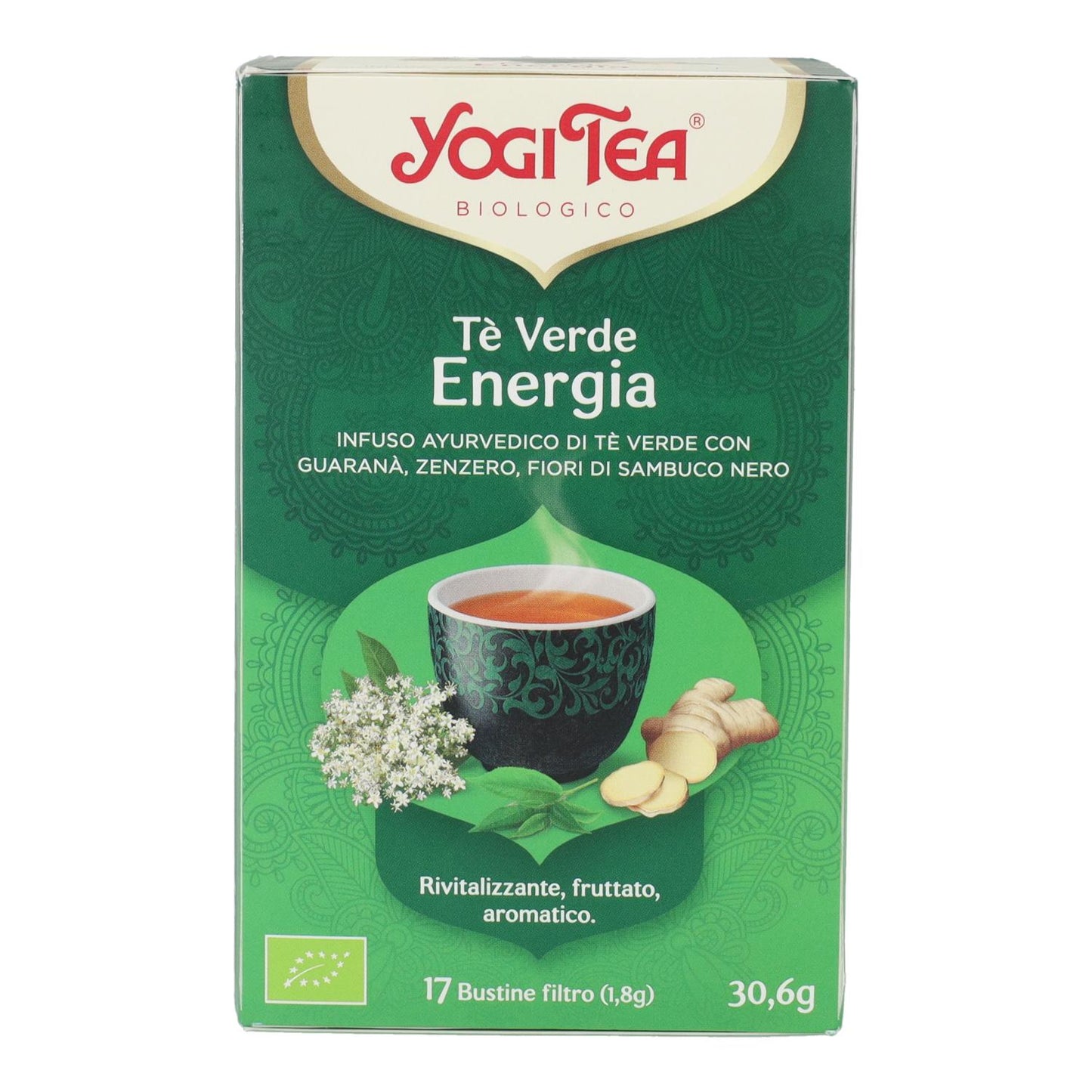 Yogi Tea BIO Té verde Energía, 17 bolsitas