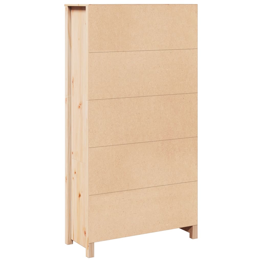 Aparador De Madera Maciza De Pino 80x35x154 Cm / Vetonek_5