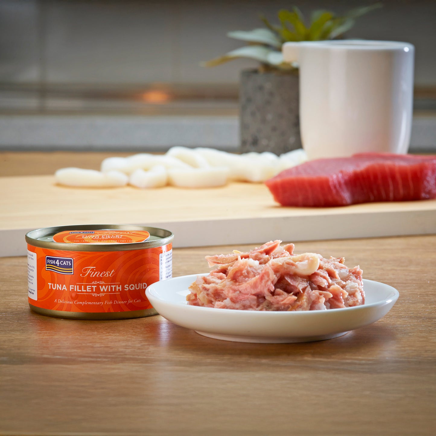 Fish4cats Filete Para Gato – Atún Con Calamar 70 G (pack De 10)