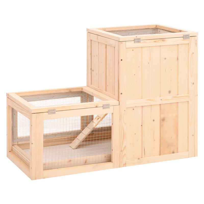 Vidaxl Jaula Para Hámster Madera Maciza Abeto 81x40x60 Cm_5