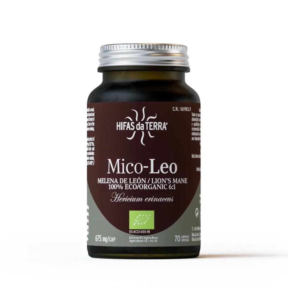 Mico Leo Melena de León BIO Hifas da Terra 675 mg 70 cápsulas