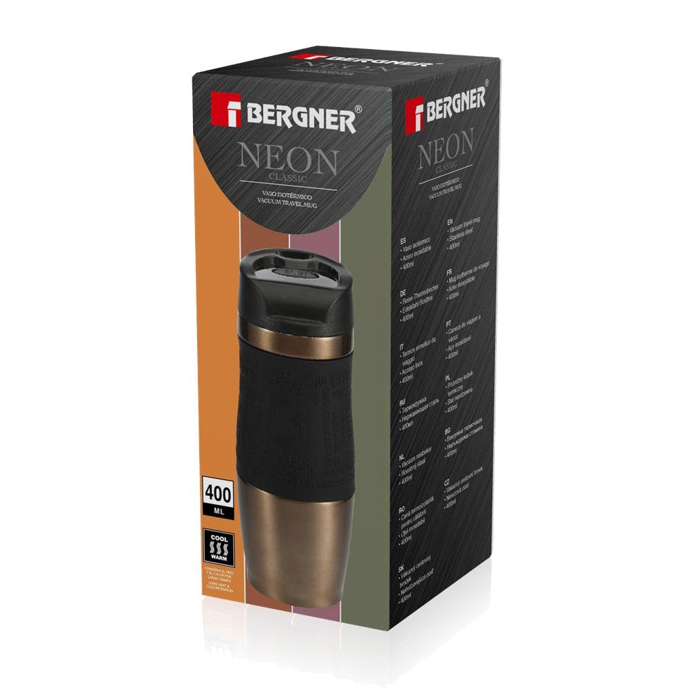 Termo Mug 400ml Acero Inoxidable Brown Neon Classic_5