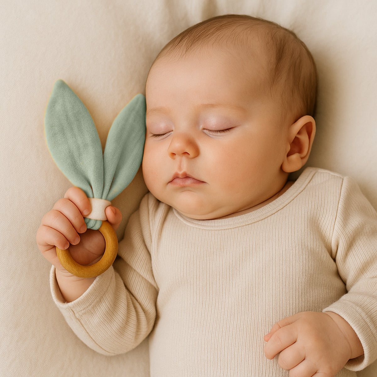 Mordedor De Algodón Orgánico Verde