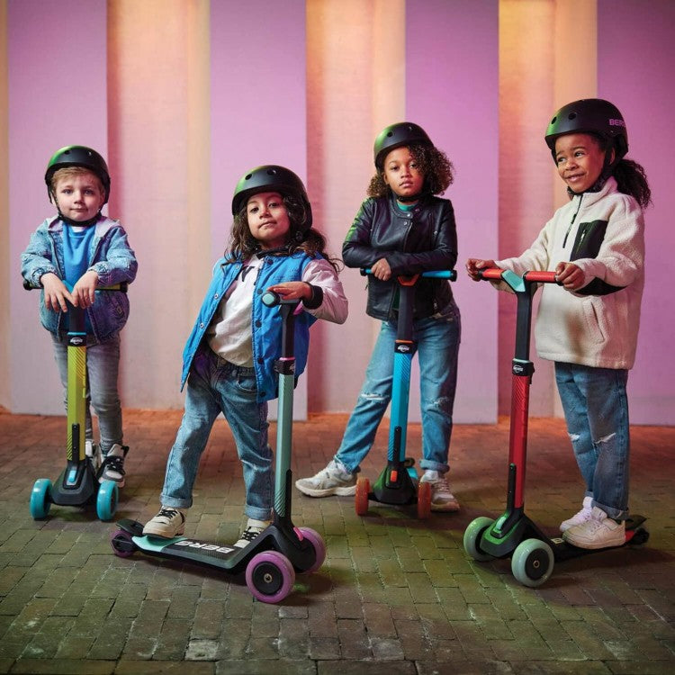 Patinete Berg Nexo Lights Con Plataforma Magnetica Azul.