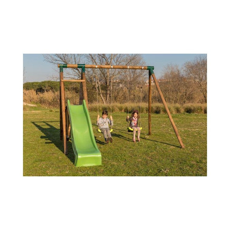 Parque Infantil Masgames Mauna Loa L (madera Redonda) Dos Asientos Planos.