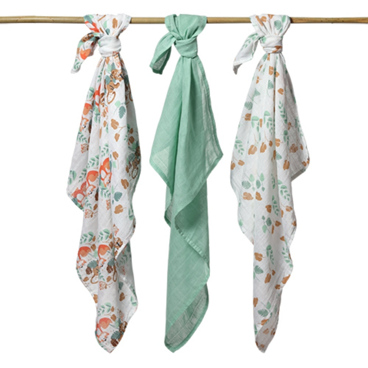 Pack 3 Muselinas Algodón 70x70 Cm Selva