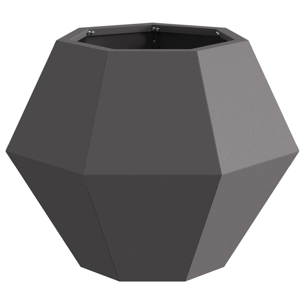 Jardinera 2 Pcs Negro 50 X 50 X 40 Cm Acero_5
