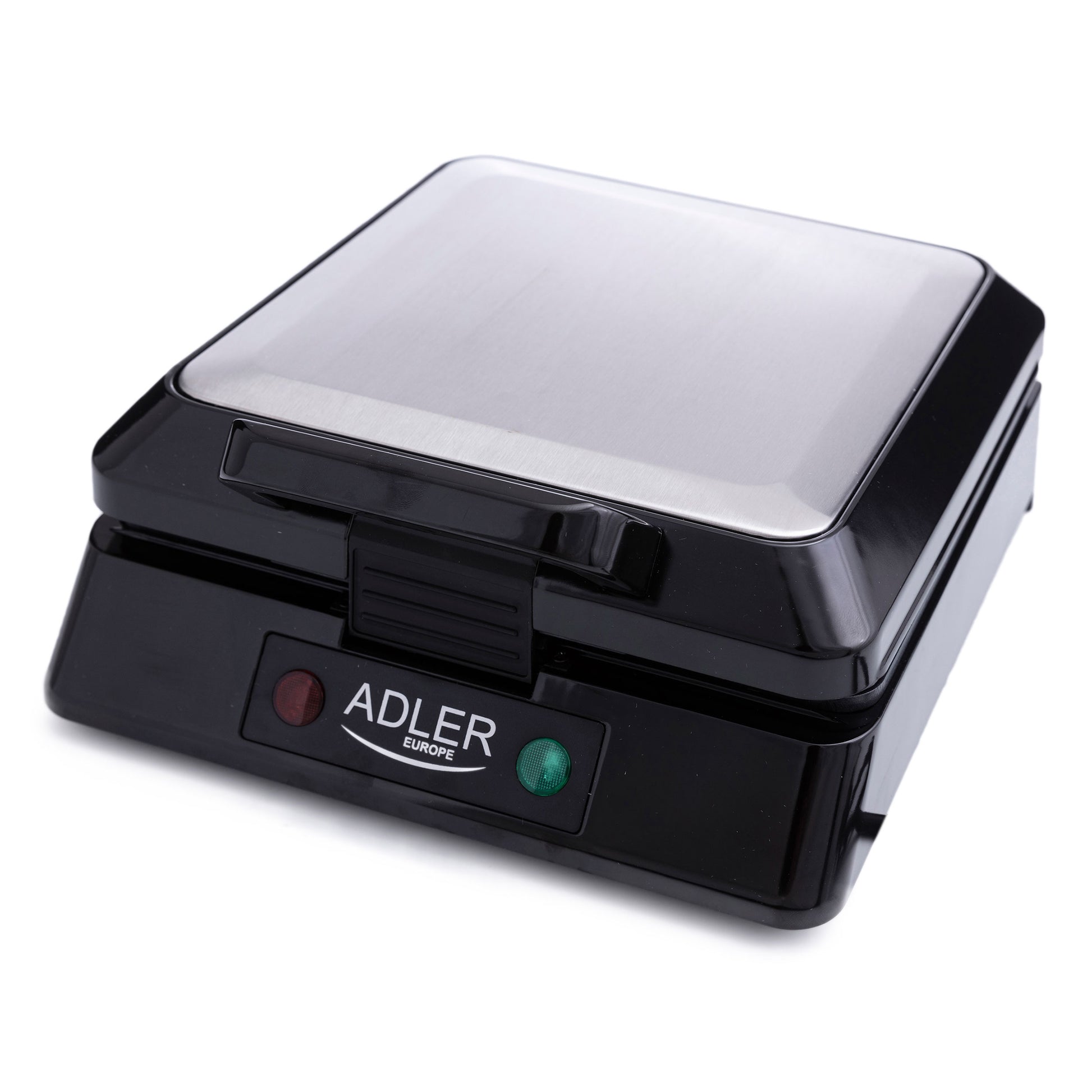 Gofrera Eléctrica, 4 Gofres Belgas, Antiadherente, Regulador Temperatura, Soporte Vertical Adler Ad3036 Plata