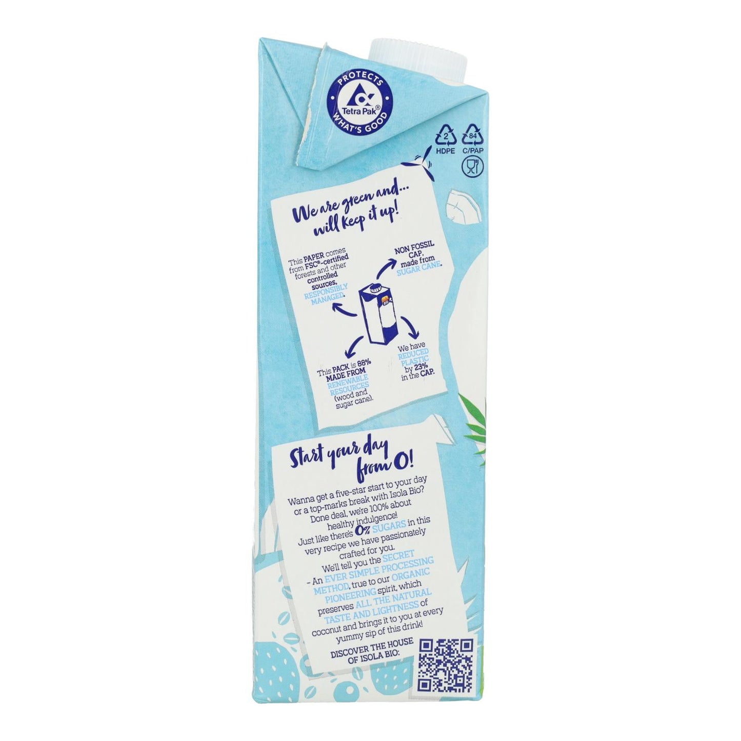 Bebida de Coco Sin Azúcar Bio Isola Bio 1L