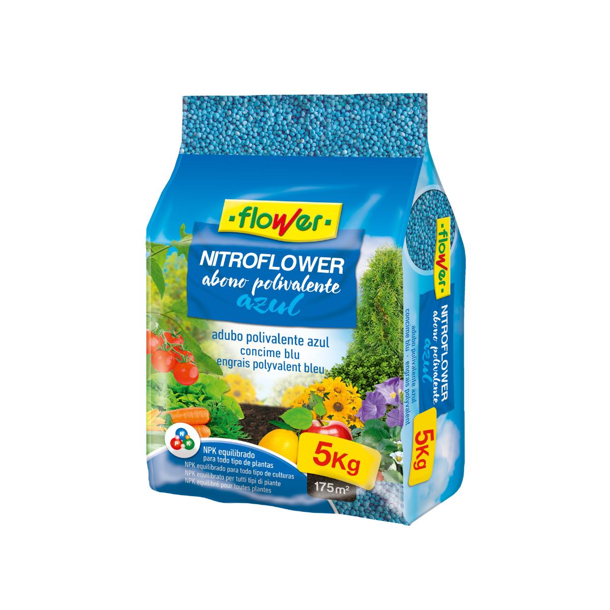 Abono polivalente azul nitroflower Flower 2,5 kg