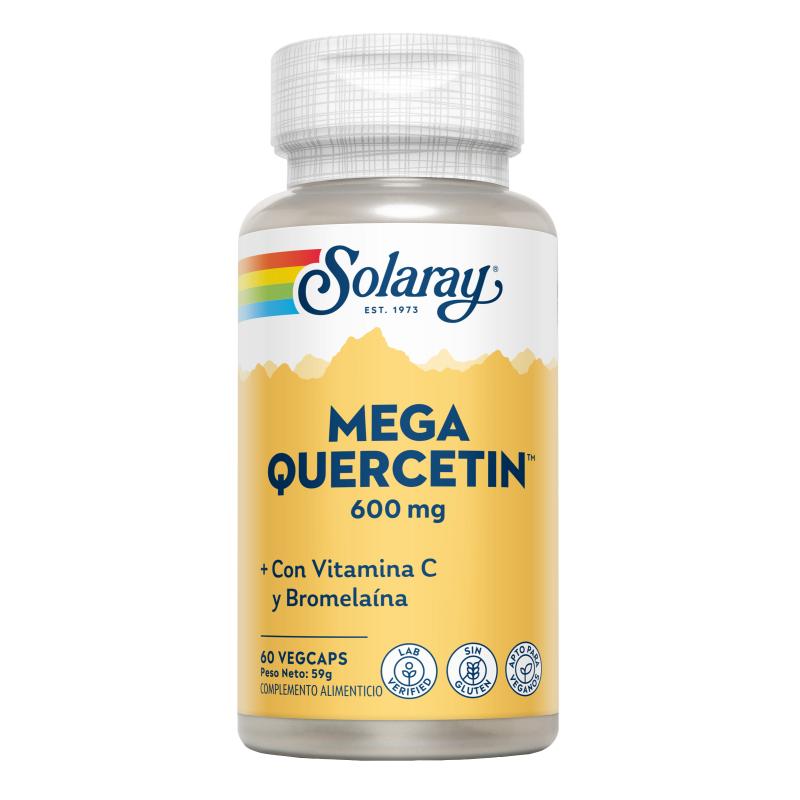 Mega Quercitina 600 mg Solaray, 60 cápsulas