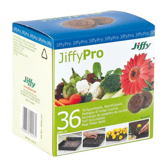 Pastillas de turba prensada Jiffy 36 uds