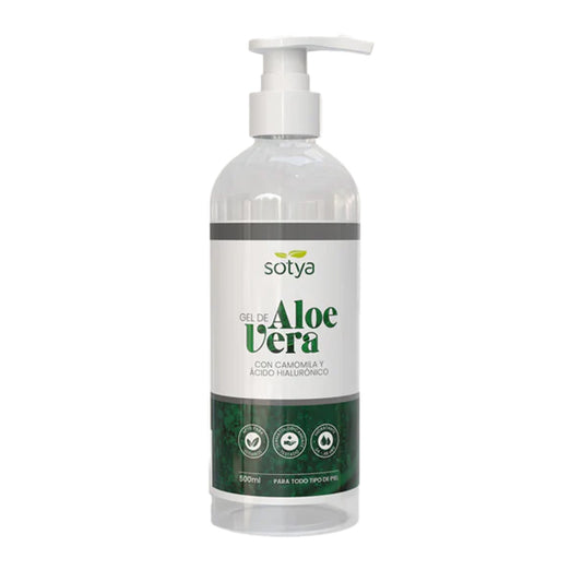 Gel Aloe Vera Ecologico Sotya con camomila y acido hialuronico 500 ml