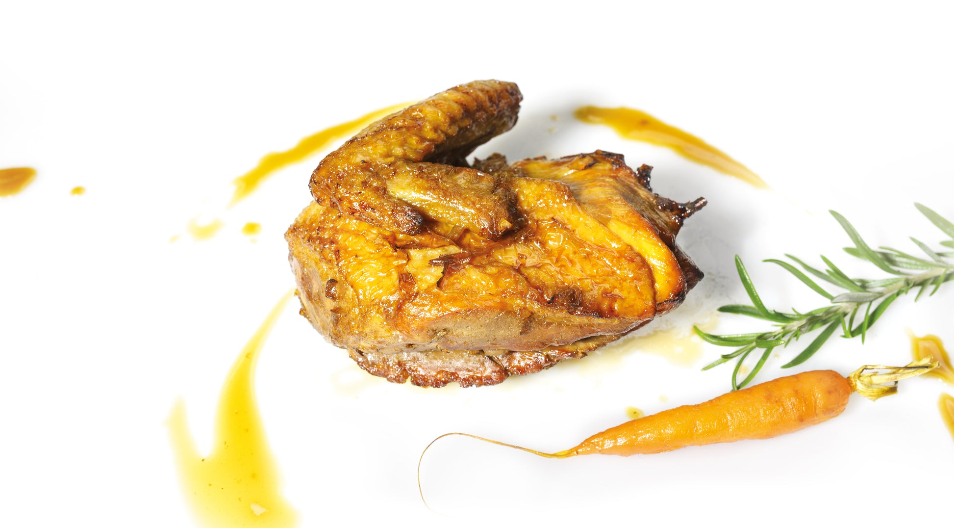 Pollo ecológico asado al horno con miel