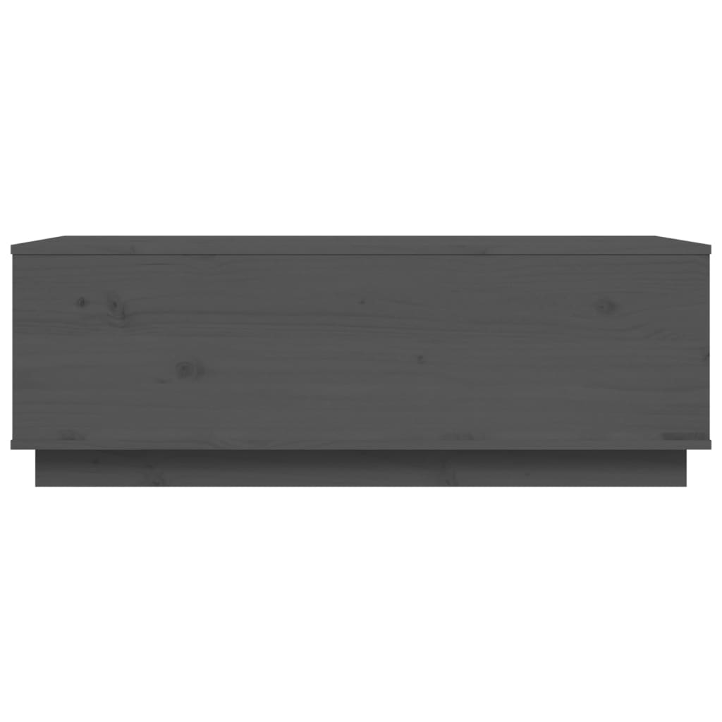 Mesa De Centro De Madera Maciza De Pino Gris 100x50x35 Cm_4