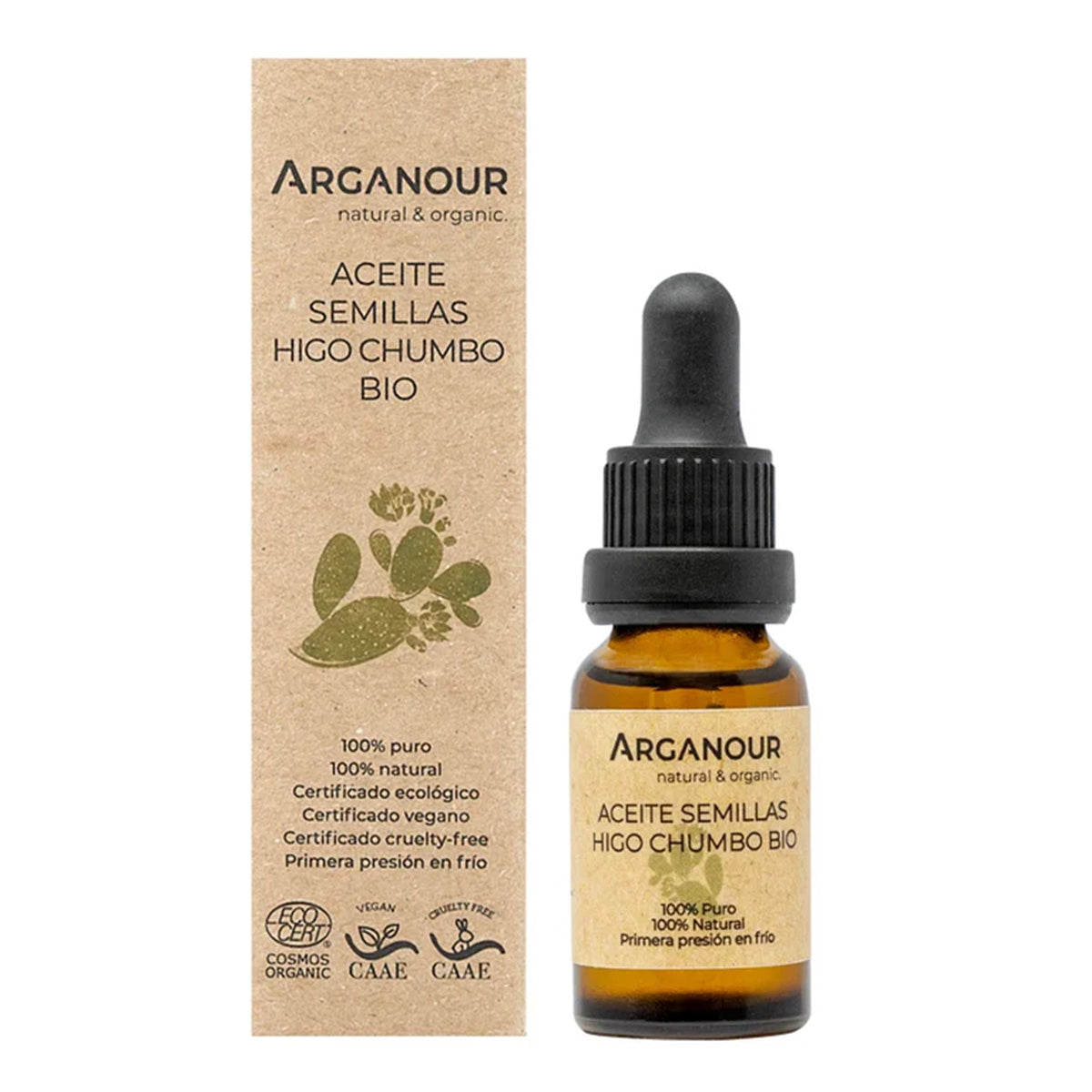 Aceite Puro de Semillas de Higo Chumbo Bio Arganour 15ml