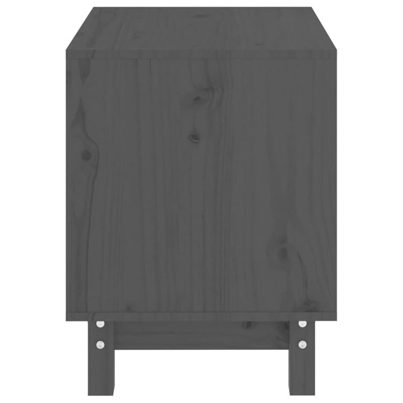 Vidaxl Caseta Para Perros Madera Maciza De Pino Gris 50x40x52 Cm_5