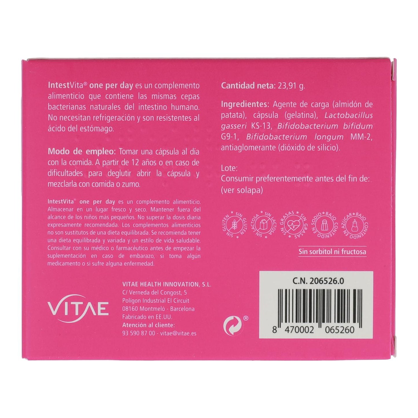 IntestVita One per Day  15 cápsulas