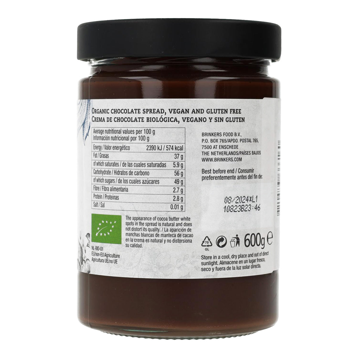 Crema Chocolate Vegana Sin Gluten La Vida Vegan 270 g