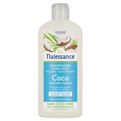 Champú de uso frecuente Coco y Queratina Natessance 250 ml