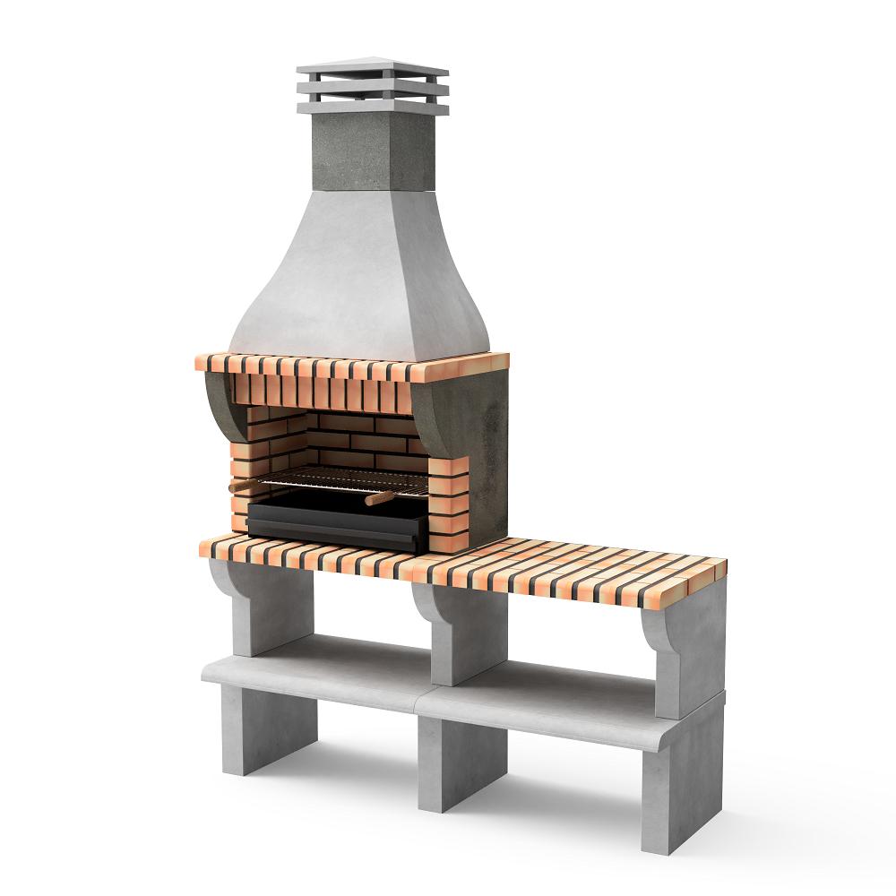 Barbacoa Maipu XL con bancada Movelar Con brasero