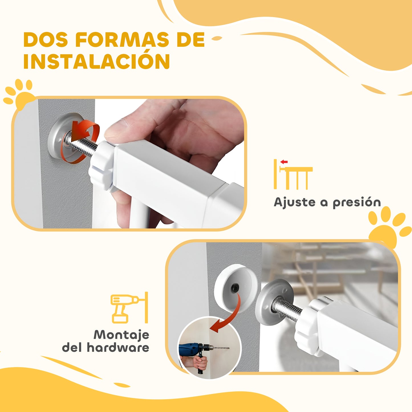 Pawhut Barrera Para Perros Con Cierre Automático_5