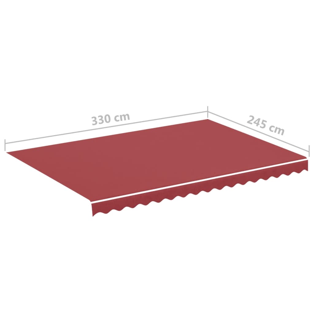 Tela De Repuesto Para Toldo Rojo Burdeos 3,5x2,5 M Poliéster_5