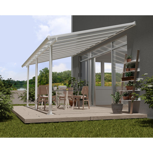 Pérgola adosada Olympia 619x294 blanco