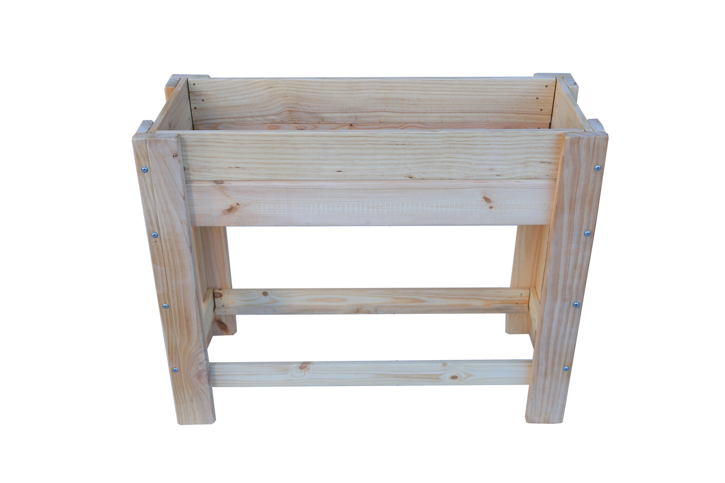 Mesa De Cultivo la Huerta De Madera Natural 99 X 39 X 80 Cm 50l + Bolsa Geotextil, Huerto Urbano Para Interior..