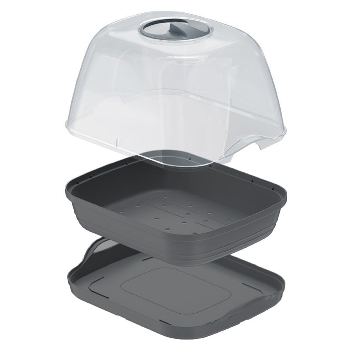 Semillero/bandeja Multiusos Con Tapa De Policarbonato Respana Table Greenhouse, Dimensiones (mm) 257x196x185, Color Antracita_4