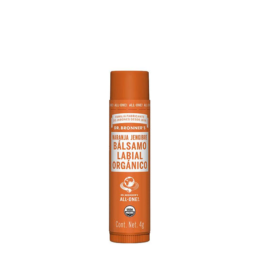 Protector labial de naranja y jengibre Dr. Bronners, 4 g