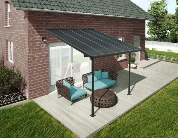 Pérgola adosada Capri 299x314 cm gris Canopia by Palram