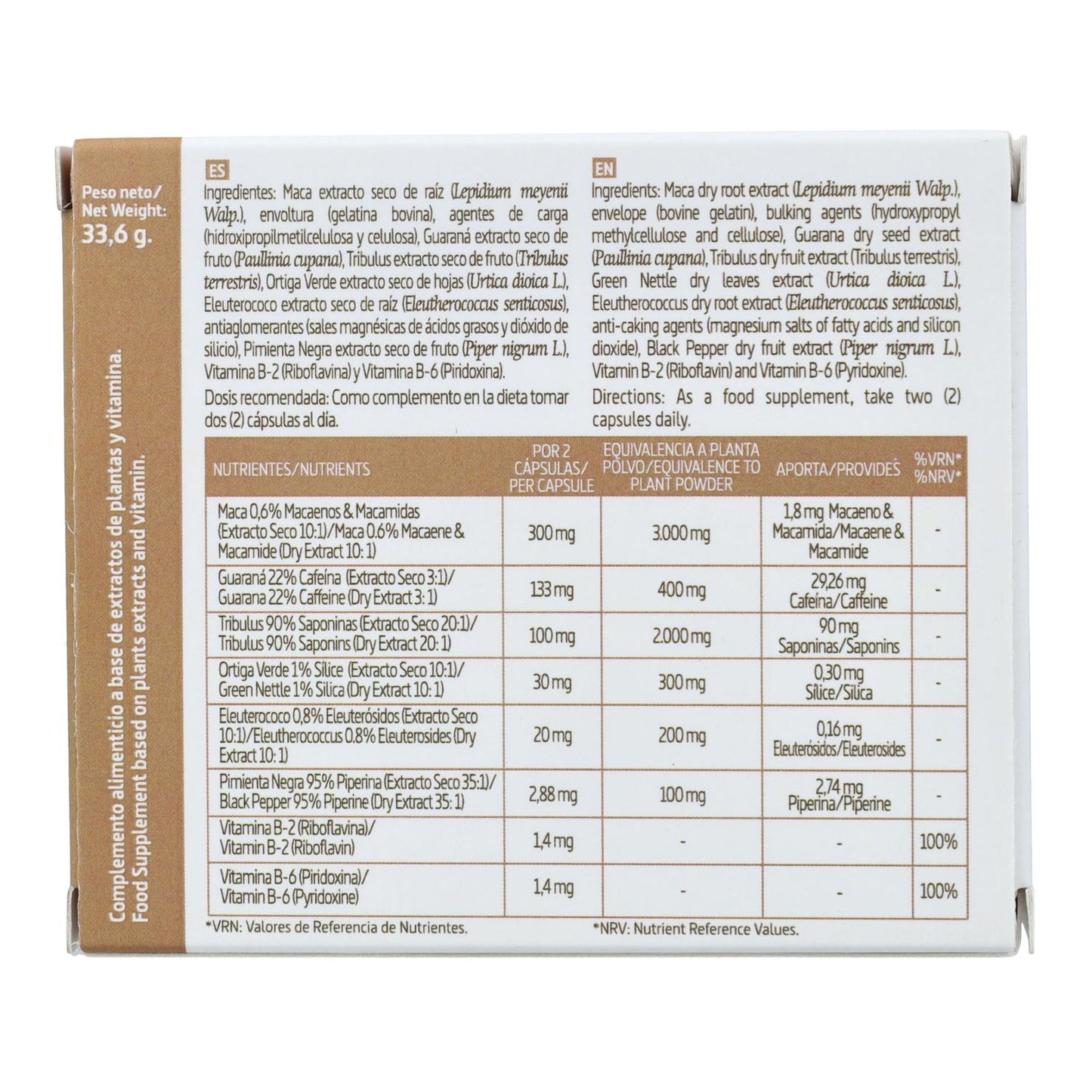 Maca complex Nature Essential 3000 mg, 60 cápsulas