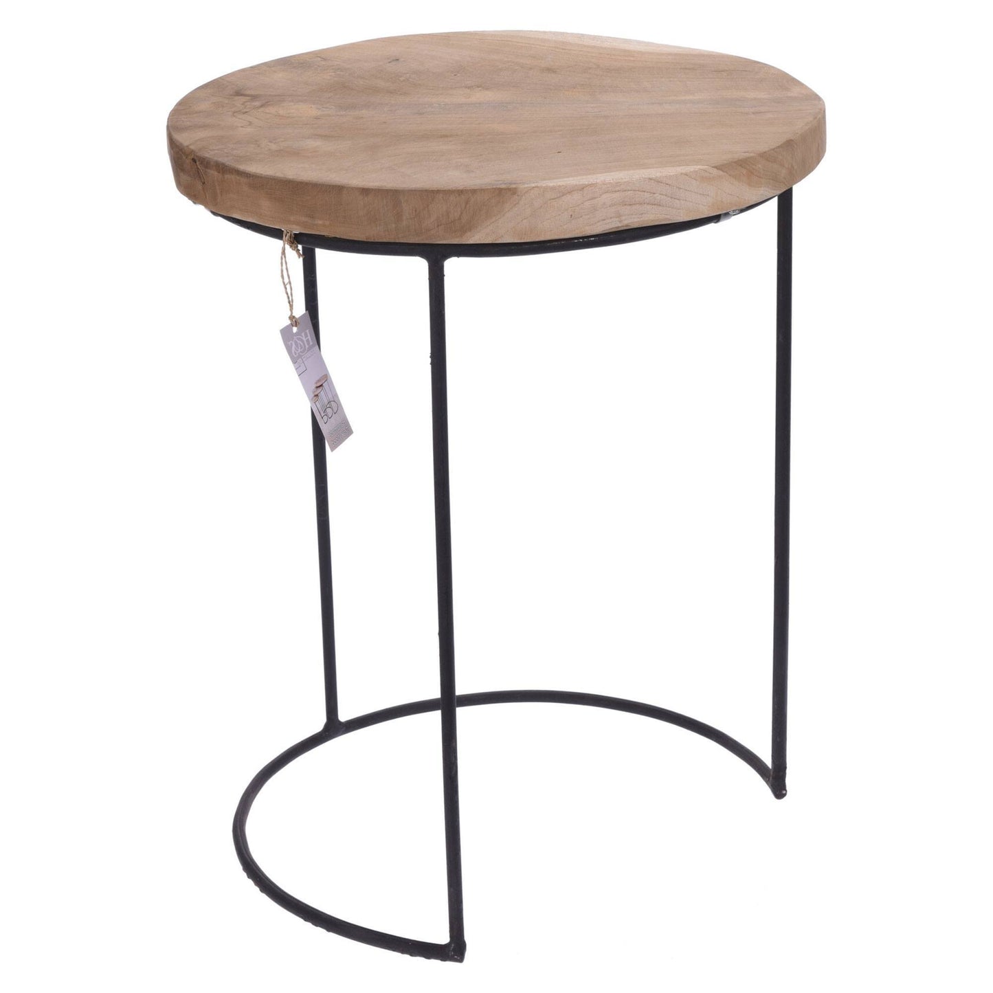 Well Home Juego De 3 Mesas Auxiliares Redondas Metal Ø18ø28ø38cm